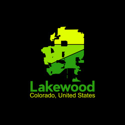 map of lakewood colorado city design vector