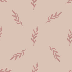 seamless pattern with minimalistic leaves twig vector image
