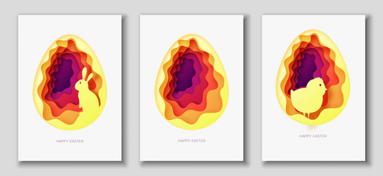 3d abstract paper cut of colorful vector image