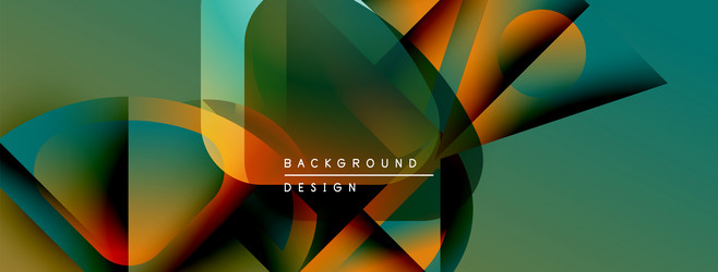 abstract geometric shapes overlap creating vector image