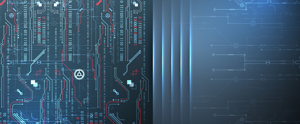 abstract technology concept computer code vector image