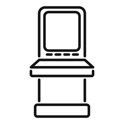 arcade game machine with buttons and screen vector image