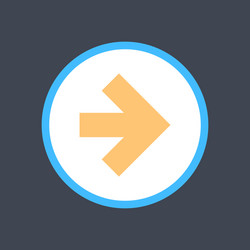 arrow sign in a round icon web button created vector image