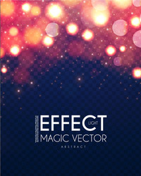 bokeh effect on transparent background shining vector image