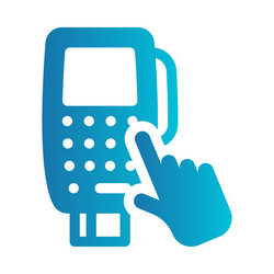 Flat on a theme terminal payment vector