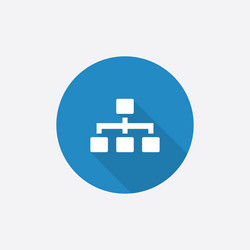 Hierarchy Icon with Long Shadow vector image