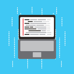 laptop coding concept web developer design vector image