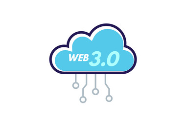 web 3 cloud icon design technology web3 vector image