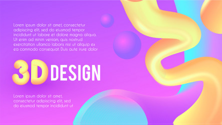 3d gradient design colorful abstract composition vector image