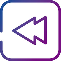 back video content button gradient style icon vector image