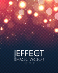 bokeh effect on transparent background shining vector image