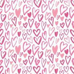 seamless hearts pattern repeating texture vector image