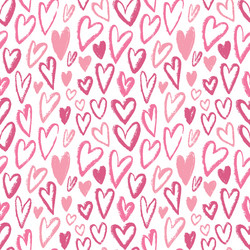 Seamless hearts pattern repeating texture vector