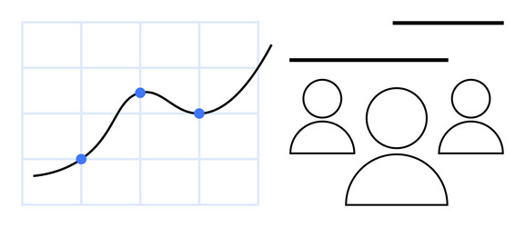 team collaboration on growth trends and analytics vector image