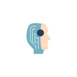 Ai robot creative icon from artificial vector