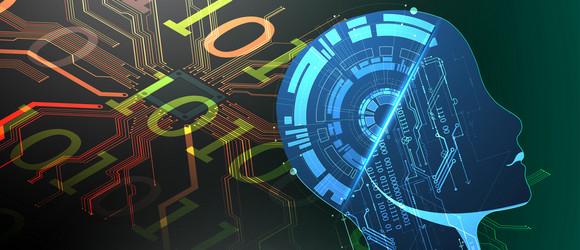 artificial intelligence technical background vector image