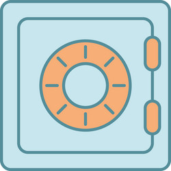 blue safe box vector