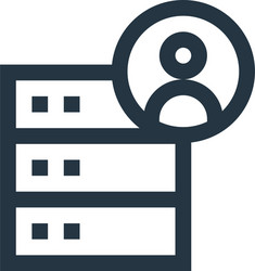 Database icon editable stroke vector