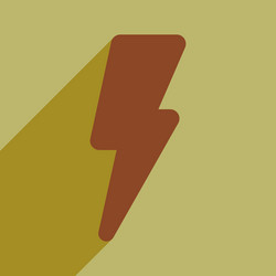 Flat with shadow icon and mobile application vector
