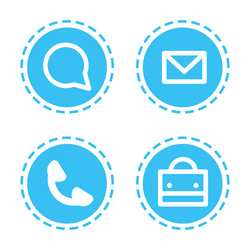 set different mobile app icons communication web vector image