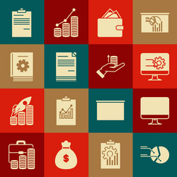 set pie chart infographic computer monitor screen vector image