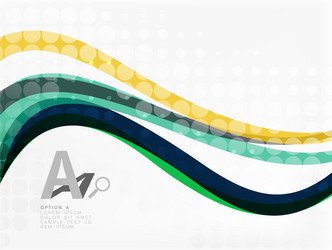 Color overlapping wave stripes abstract vector