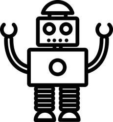 robot automation technology character artificial vector image