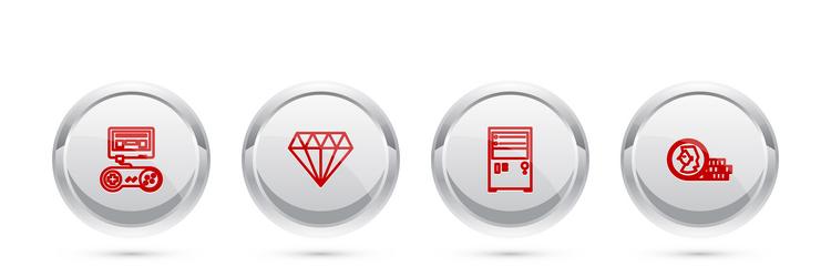 set line game console with joystick diamond vector image