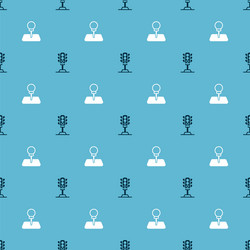 set traffic light and push pin on seamless pattern vector image