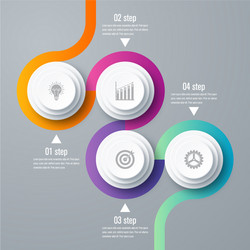 template for cycle diagram graph presentation vector image