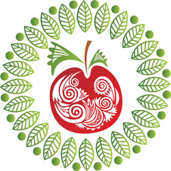 apple pattern vector image