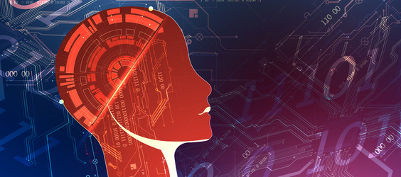 artificial intelligence technical background vector image