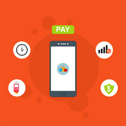concept online and mobile payments for web page vector image