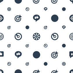 dartboard icons pattern seamless white background vector image