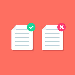 document or paper icon with check mark vector image