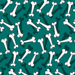 Dog bone pattern seamless with shadow vector