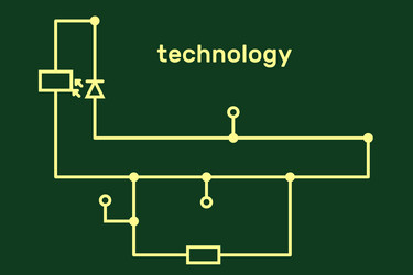 electronic circuit scheme technology concept vector image