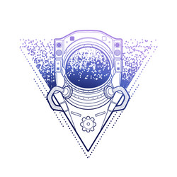 graphic austronaut in triangle vector image