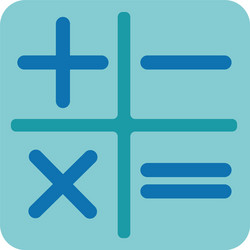 isolated calculator buttons icon flat vector image