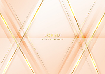 Luxury abstract 3d template design with golden vector