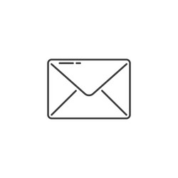 Mail thin line icon vector