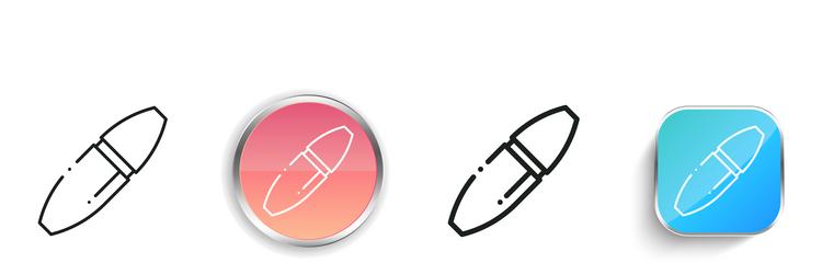 mascara icon thin linear regular and button style vector image