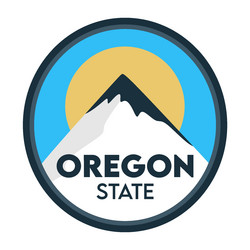 oregon state with beautiful view vector