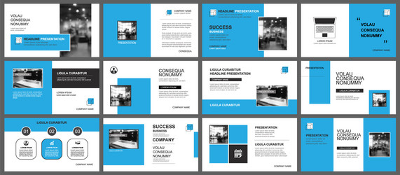 presentation and slide layout template design vector image