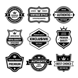 Retro Business Badge Set Vector Image