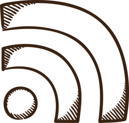 Rss wire connection symbol vector