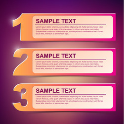 Text frame 1-2-3 vector