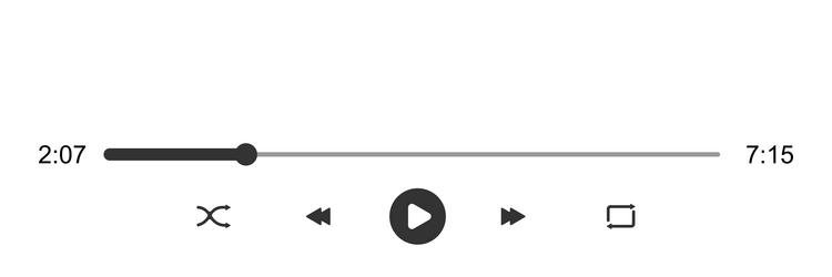 audio or video player loading progress bar vector image