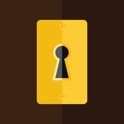 keyhole in wooden door vector