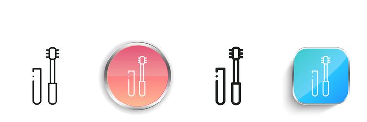 mascara icon thin linear regular and button style vector image